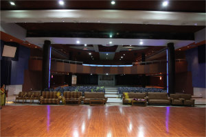 Auditorium: A modern, technically sound, air-conditioned spacious auditorium boasting of a seating capacity of 1500 audience, with an acoustic sound proof system is another hallmark of the college. The Auditorium also houses a spacious Exhibition Hall which meets our requirements when needed to display dresses and artifacts by the FD department.